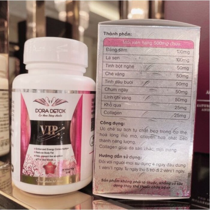Thuốc giảm cân Dora Detox là sản phẩm của thương hiệu M'White Việt Nam