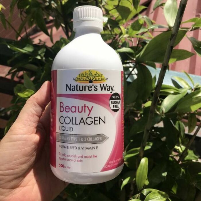 Beauty Collagen Liquid của Nature’s Way là sản phẩm collagen dạng nước có chứa tinh chất hạt nho, colllagen thủy phân, vitamin E 